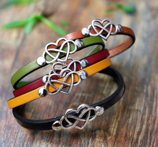 The Eternal Symbol of Love: Celtic Infinity Heart Leather Bracelet