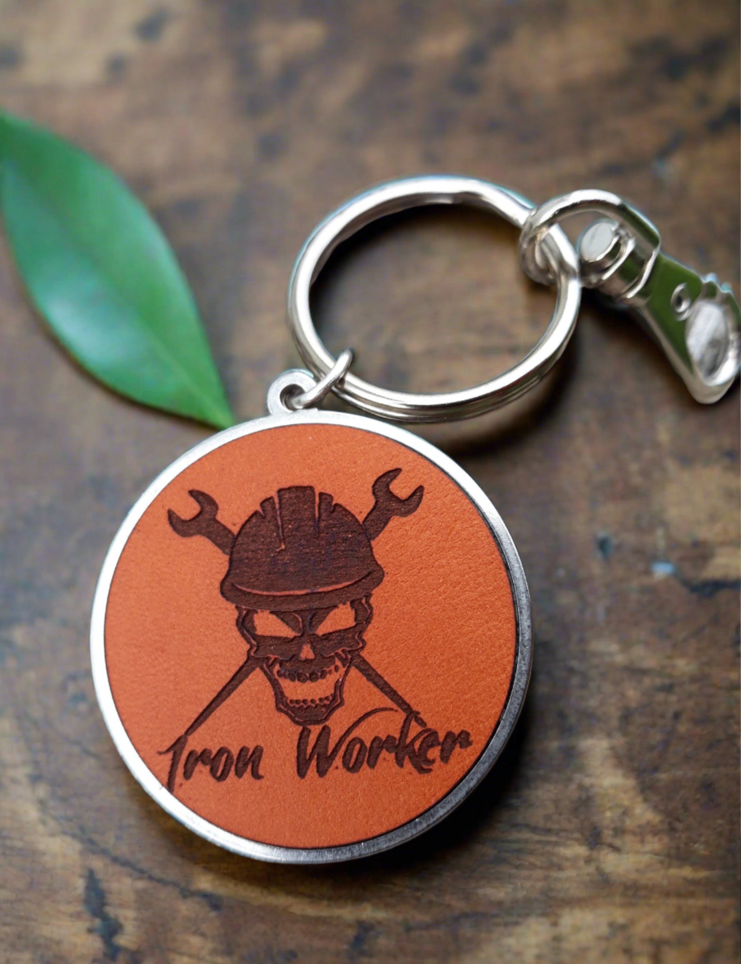 Power Lineman/ Electrical Lineman engraved Leather keychain (Copy)