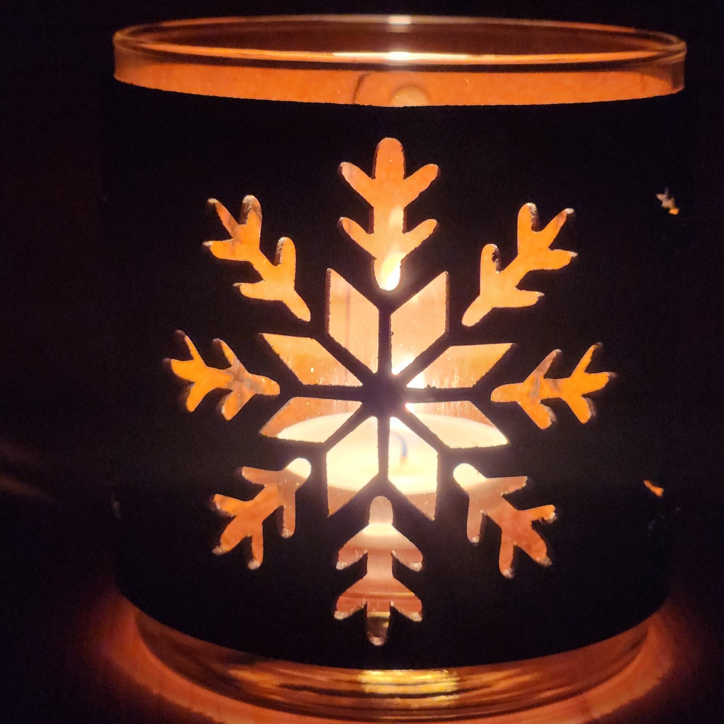 Snowflake Leather candle set