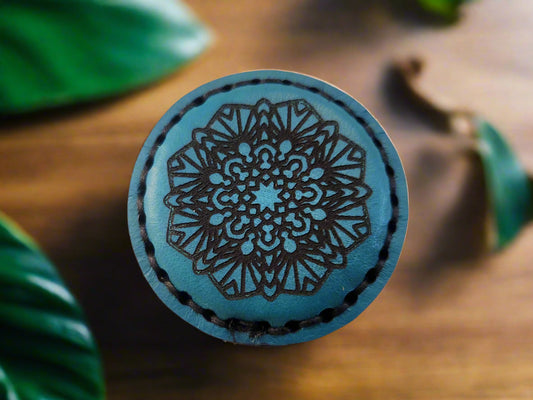 Leather Magnets - Mandala design Fridge magnet